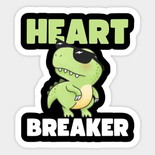 KIDS VALENTINES HEART BREAKER T-REX Sticker